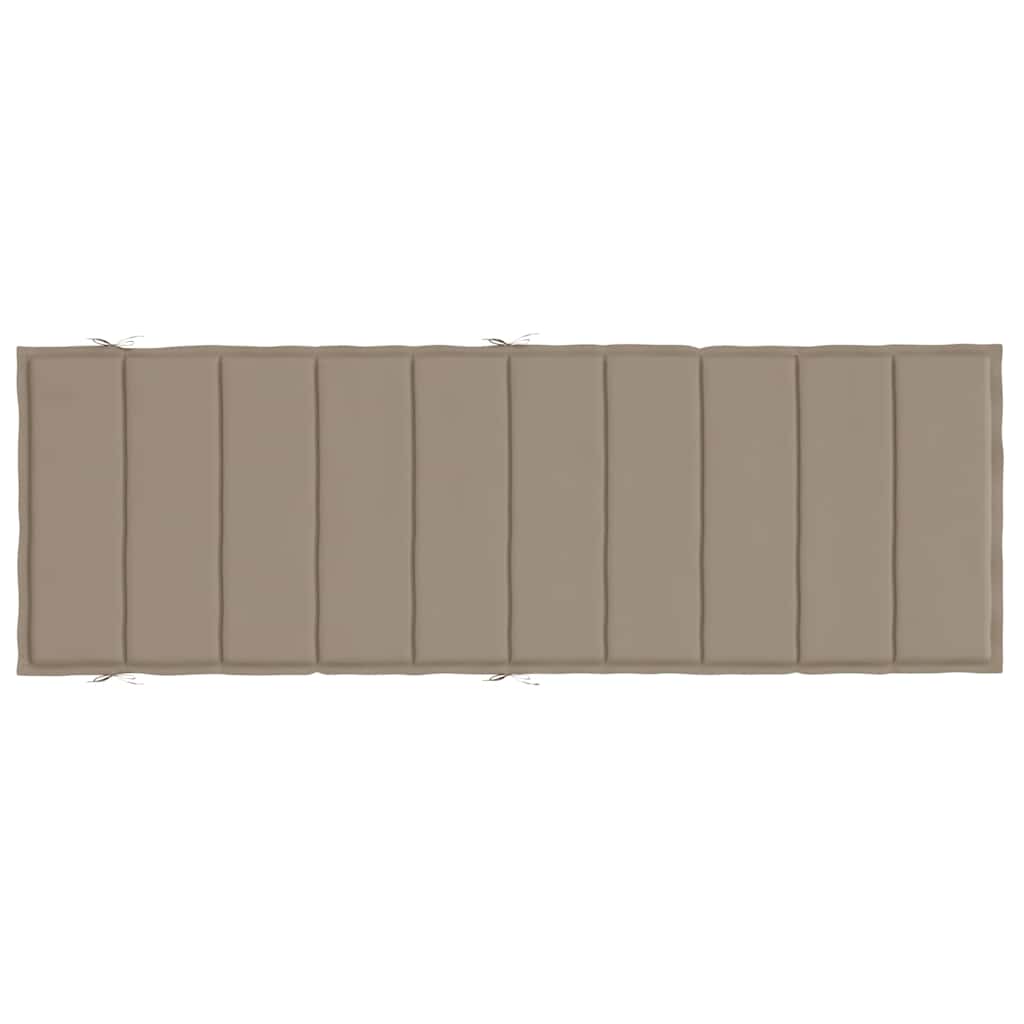 Poduška na lehátko taupe 186x58x4 cm oxfordská látka