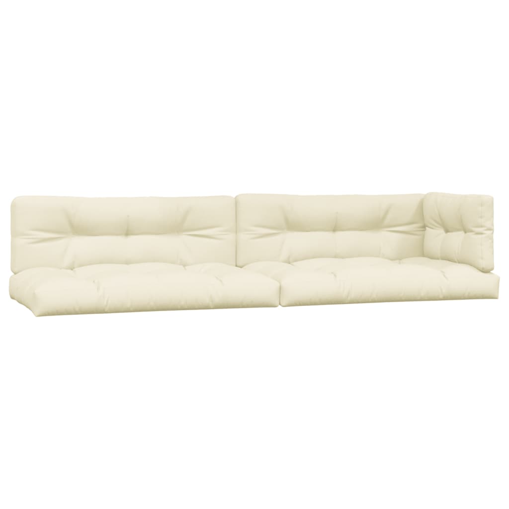 Podušky na palety 5 ks krémové textil