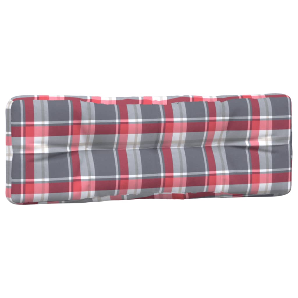 Podušky na palety 5 ks červené kárované textil