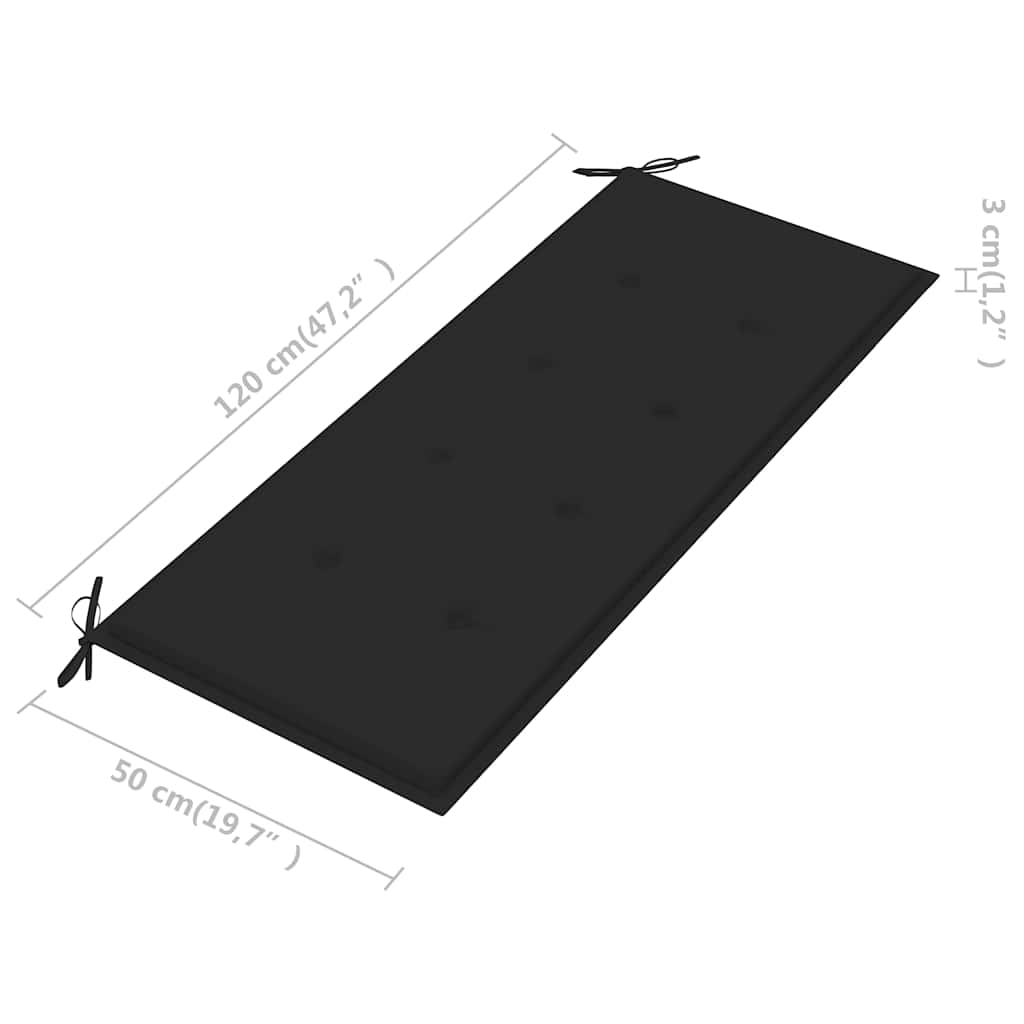 2místná zahradní lavice s poduškou 120 cm masivní eukalyptus