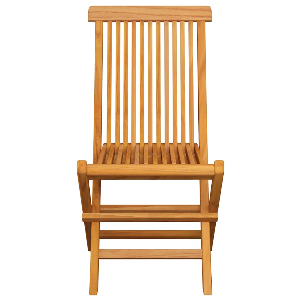 Zahradní židle s černými poduškami 2 ks masivní teak