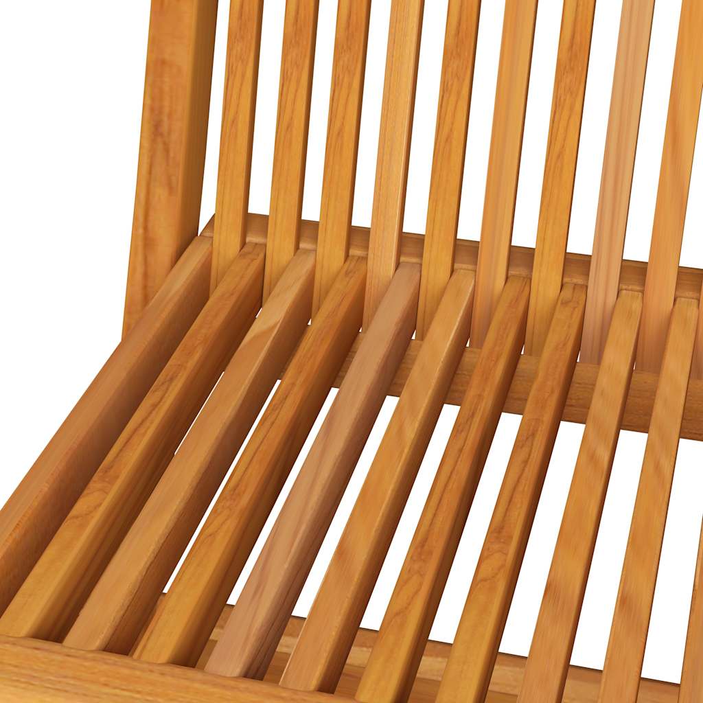 Zahradní židle s černými poduškami 2 ks masivní teak