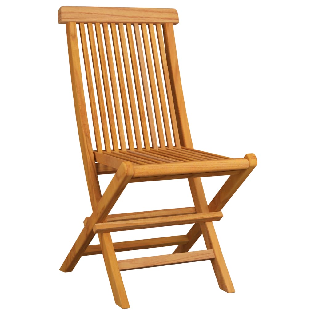 Zahradní židle s šedými károvanými poduškami 2 ks masivní teak