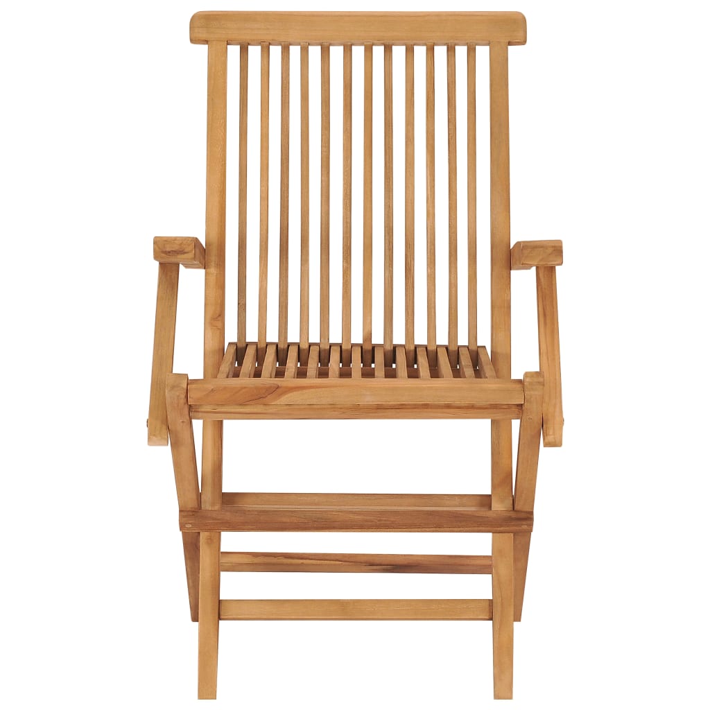 Zahradní židle se zelenými poduškami 2 ks masivní teak