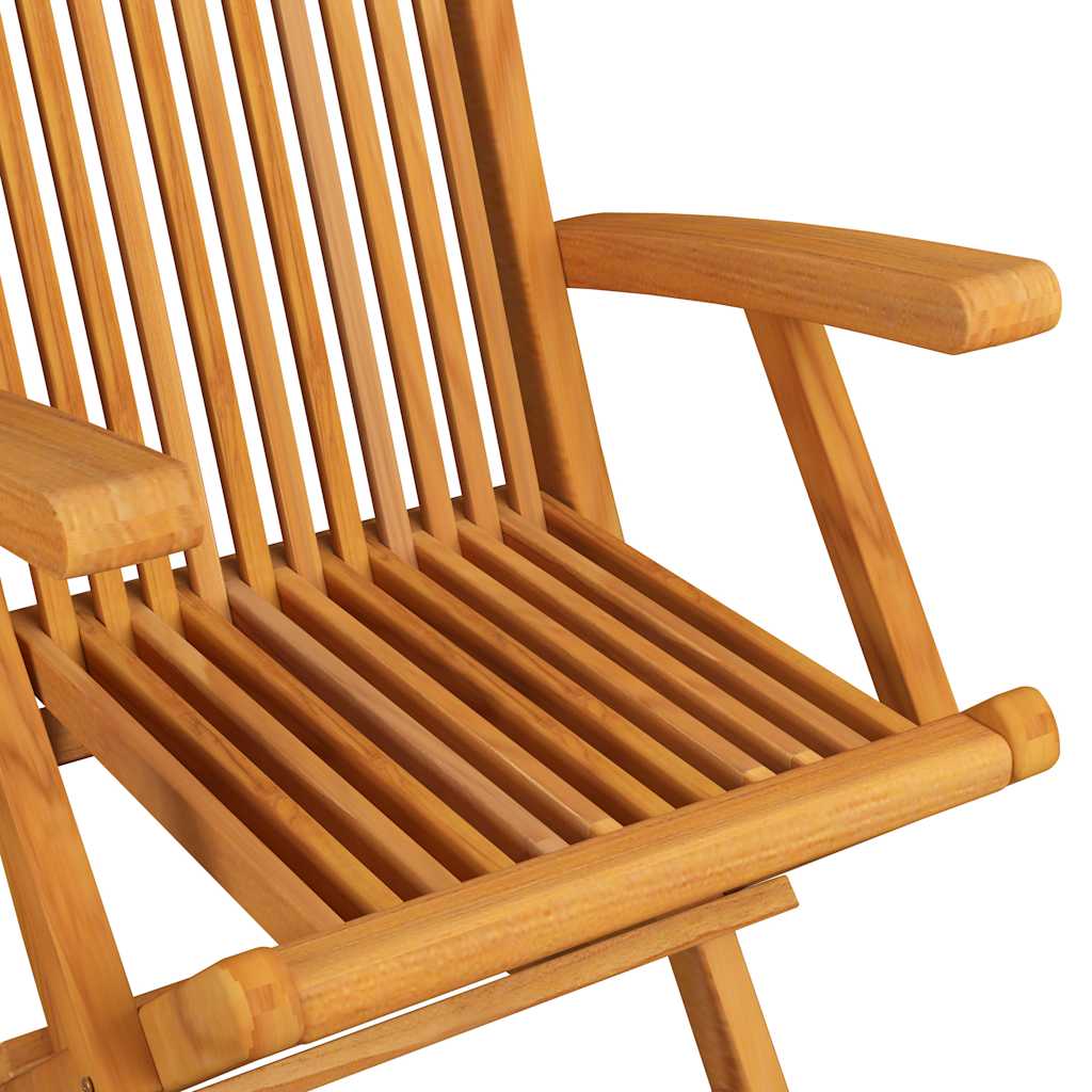 Zahradní židle s jasně zelenými poduškami 3 ks masivní teak