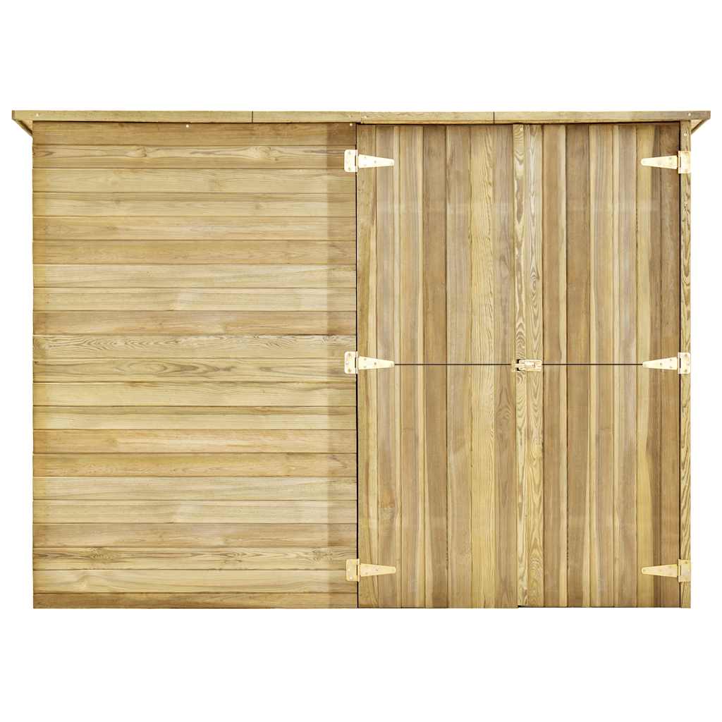 Zahradní kůlna na kola 232 x 110 x 170 cm impregnovaná borovice
