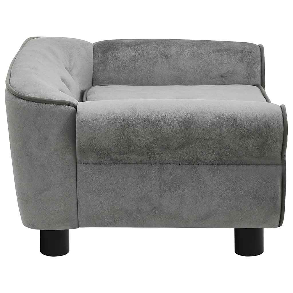 Pohovka pro psy tmavě šedá 72 x 45 x 30 cm plyš