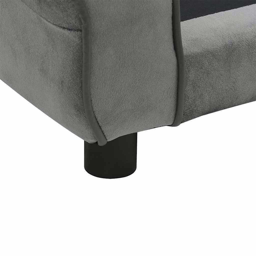 Pohovka pro psy tmavě šedá 72 x 45 x 30 cm plyš