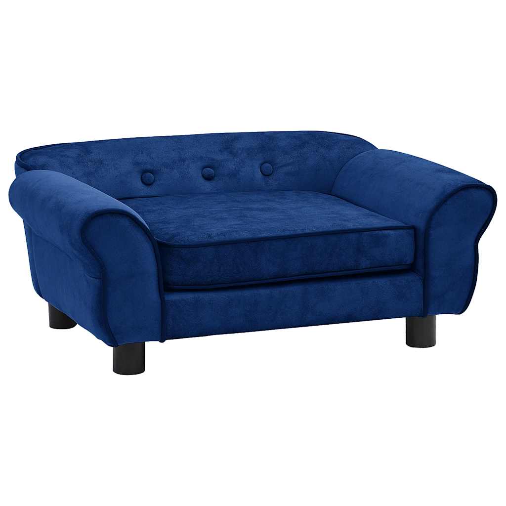 Pohovka pro psy modrá 72 x 45 x 30 cm plyš