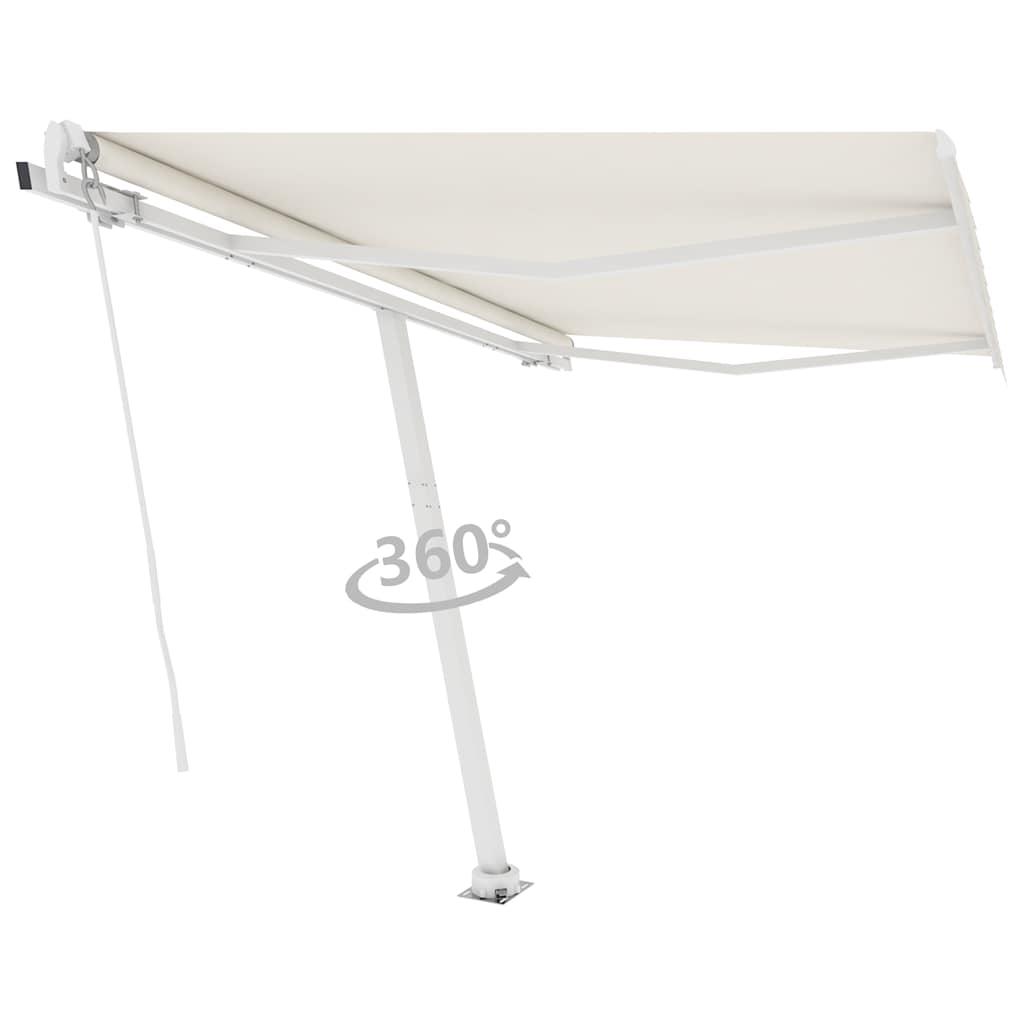 Volně stojící automatická markýza 300 x 250 cm krémová