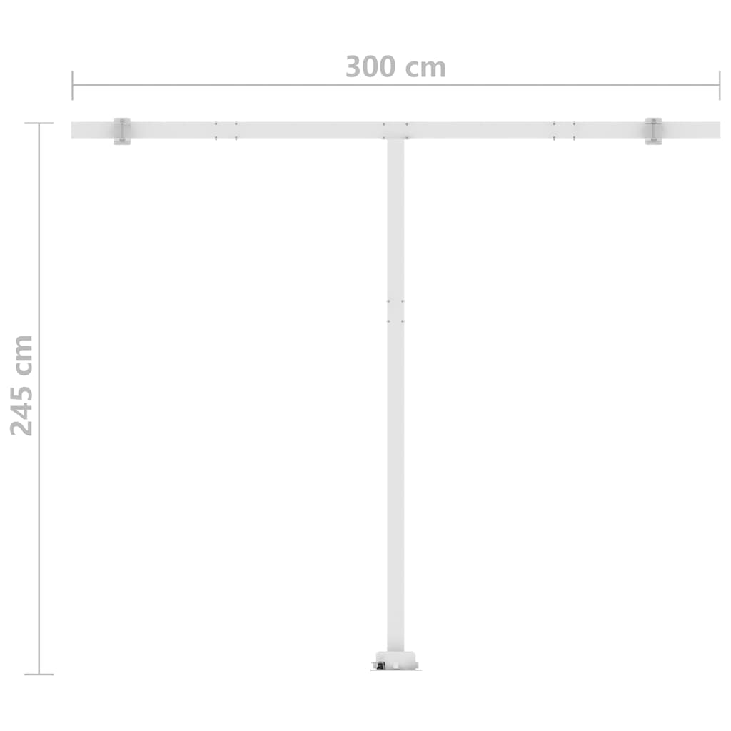 Volně stojící automatická markýza 300 x 250 cm krémová