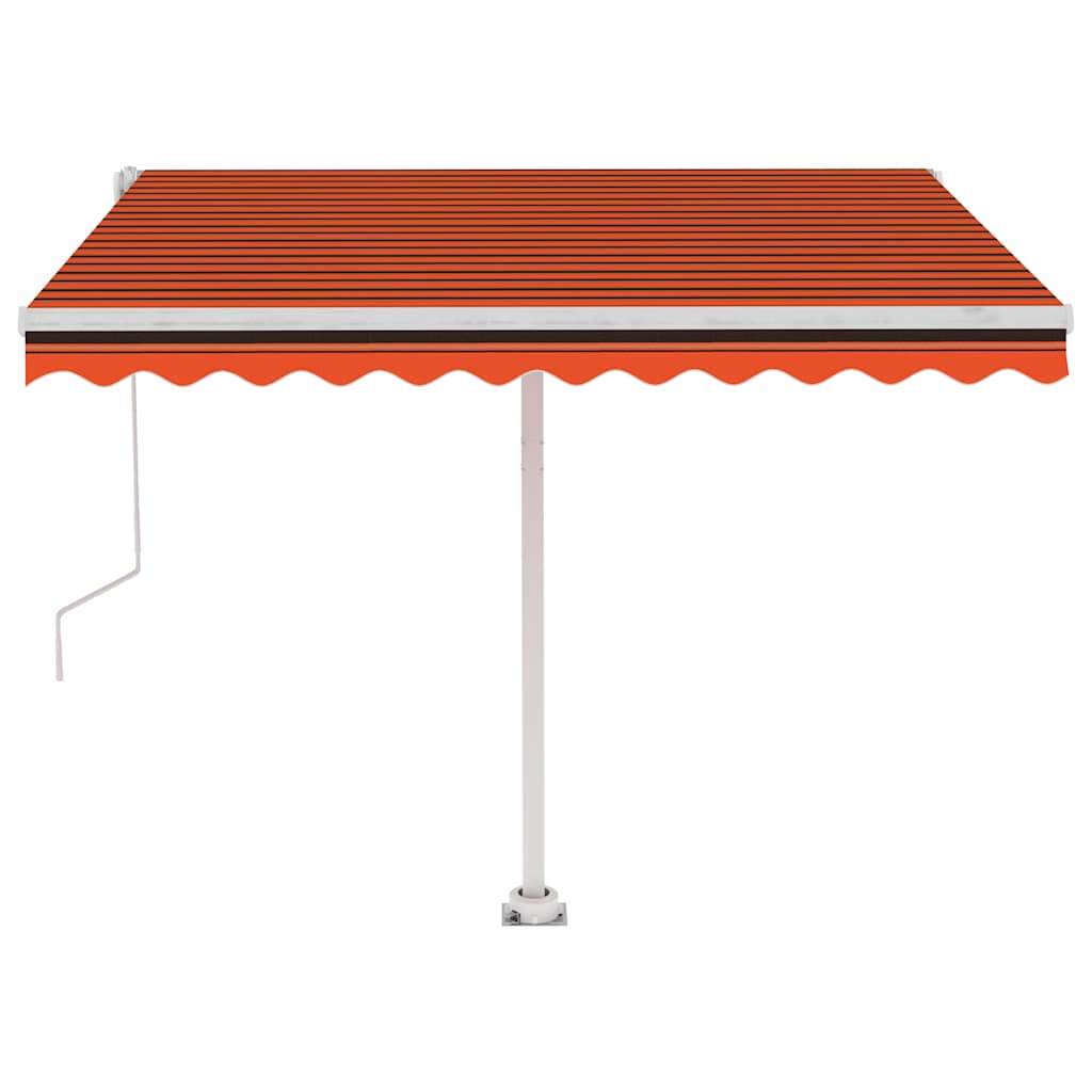 Volně stojící automatická markýza 300 x 250 cm oranžovo-hnědá