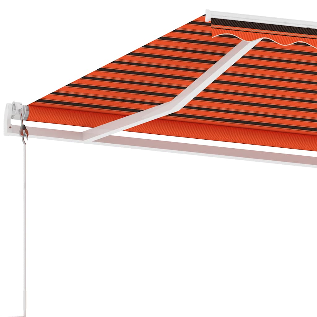Volně stojící automatická markýza 300 x 250 cm oranžovo-hnědá