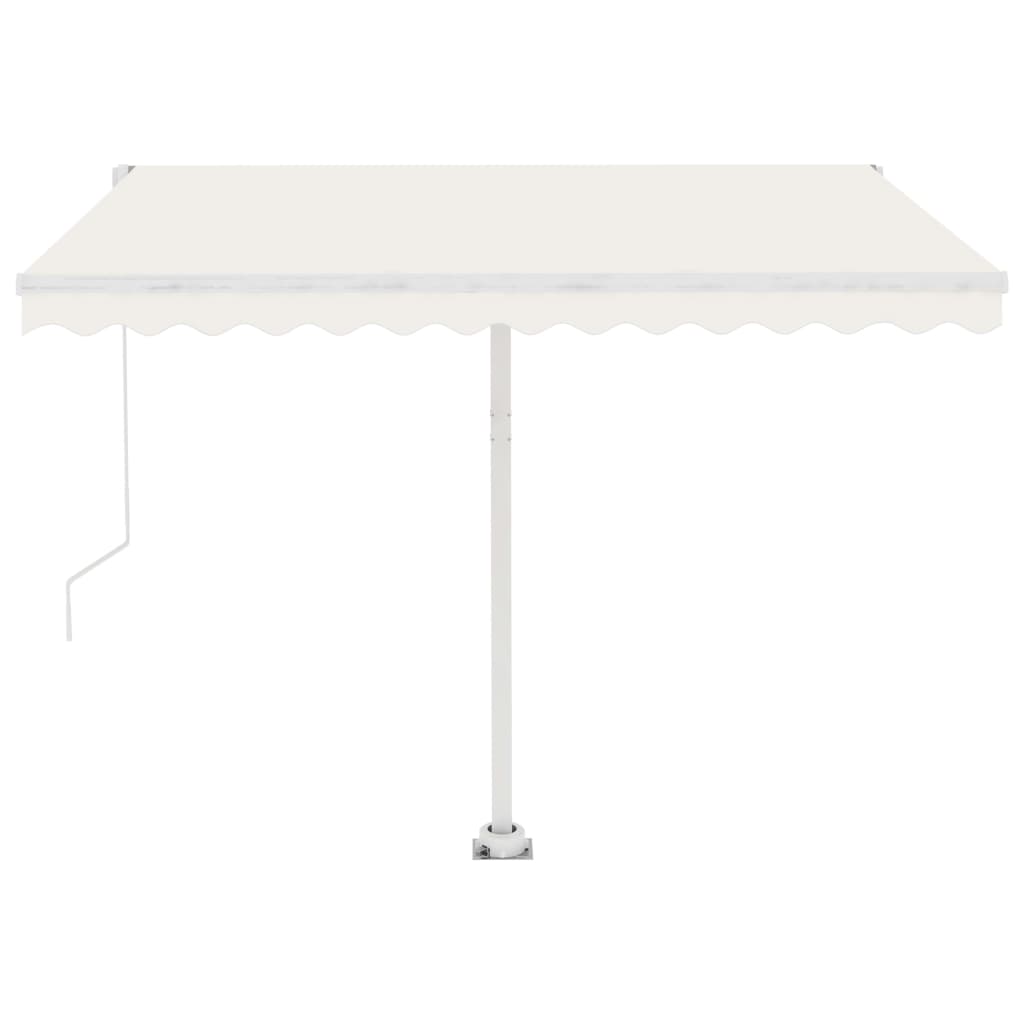 Volně stojící ručně zatahovací markýza 350 x 250 cm krémová
