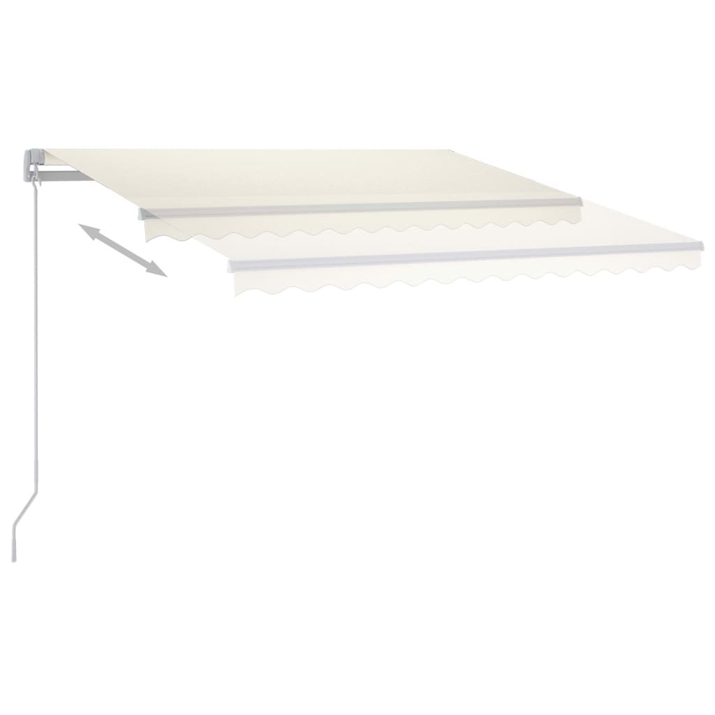 Volně stojící ručně zatahovací markýza 350 x 250 cm krémová