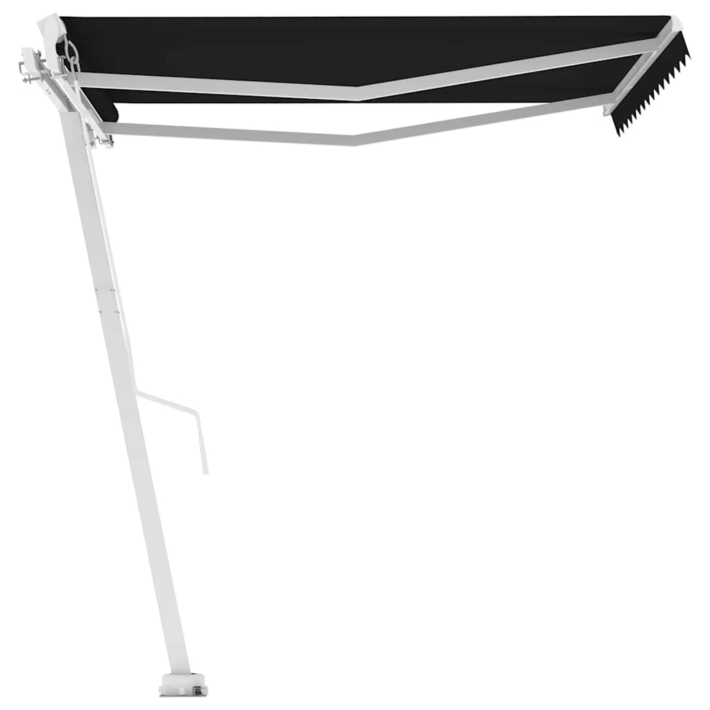 Volně stojící ručně zatahovací markýza 350 x 250 cm antracitová