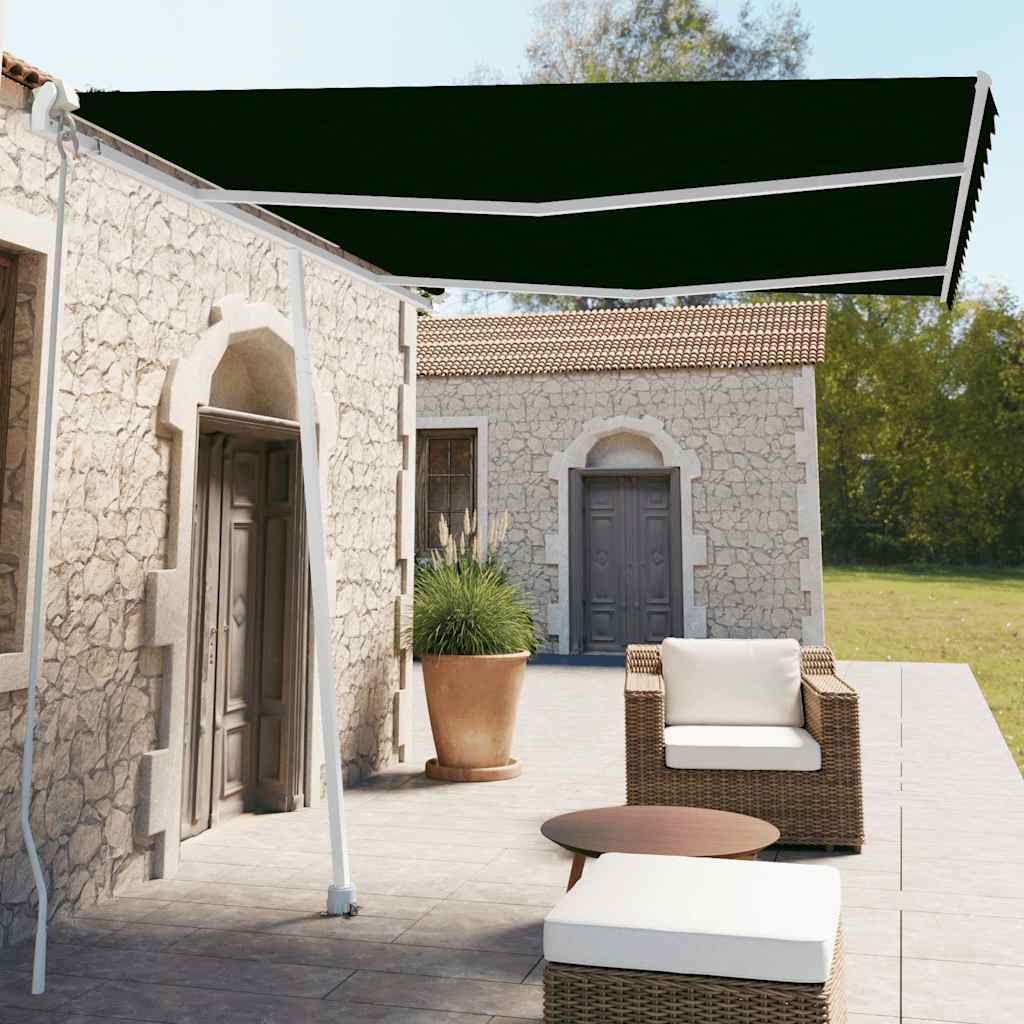 Volně stojící ručně zatahovací markýza 350 x 250 cm antracitová