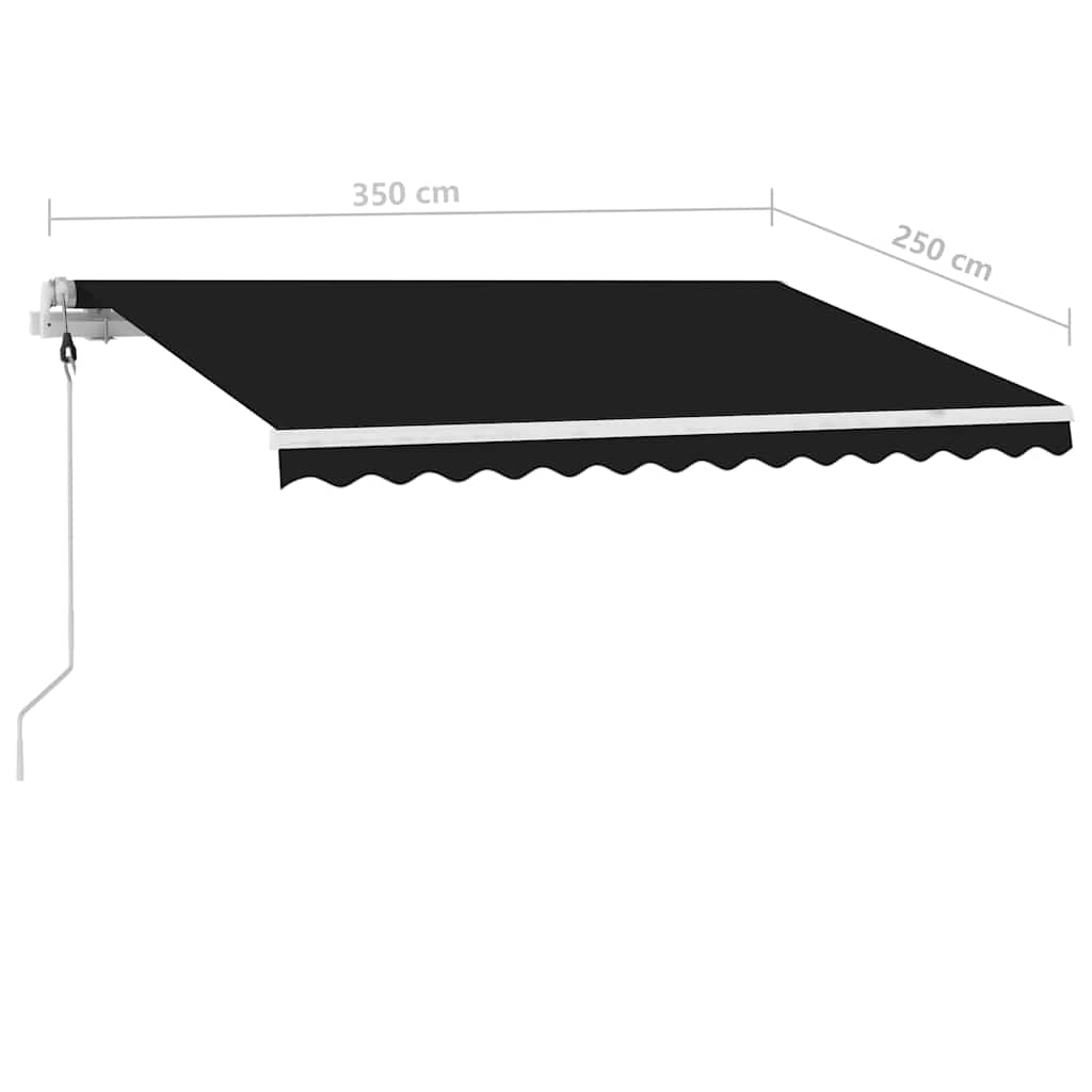 Volně stojící automatická markýza 350 x 250 cm antracitová
