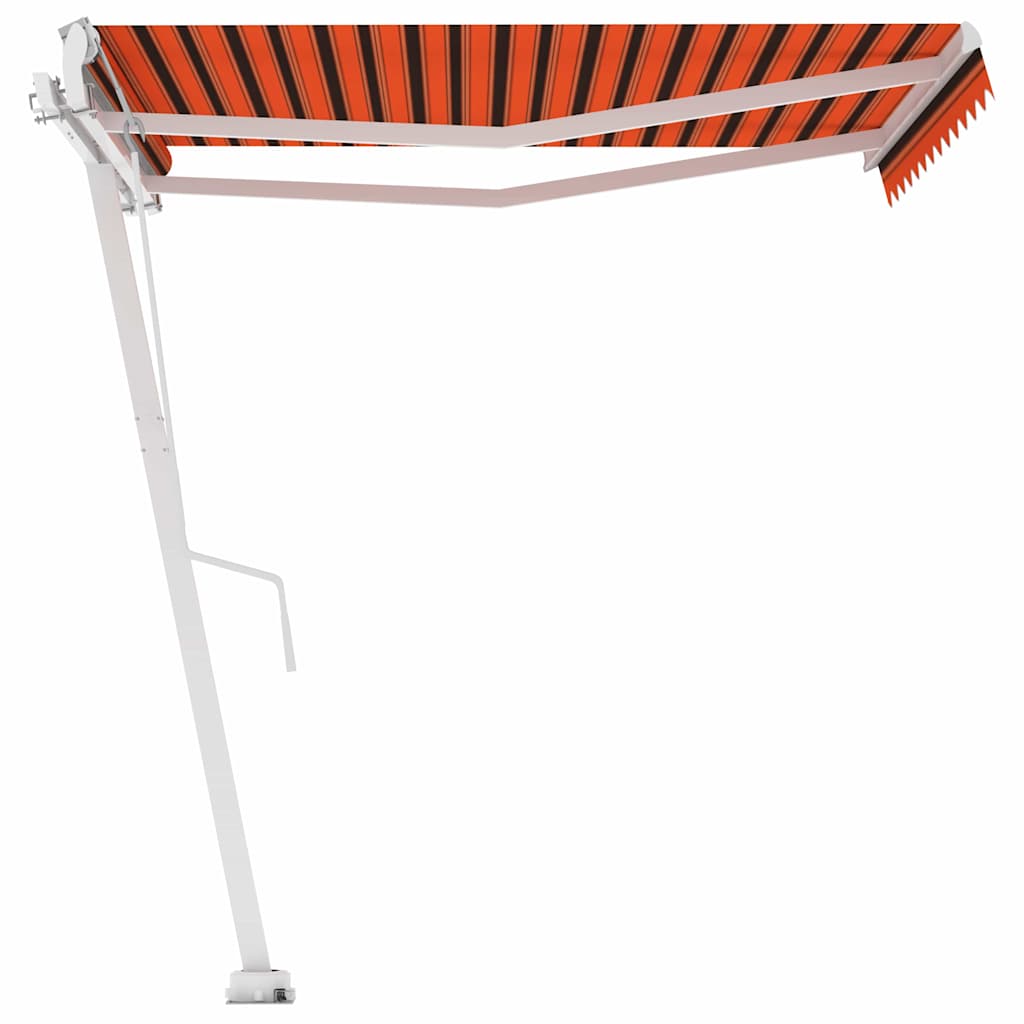 Volně stojící automatická markýza 350 x 250 cm oranžovo-hnědá