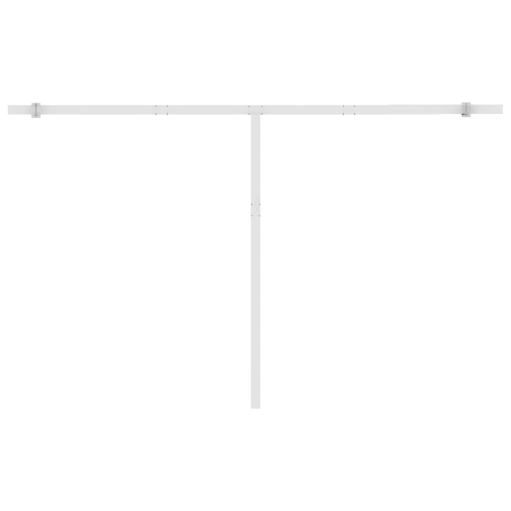 Ručně zatahovací markýza s LED světlem 450 x 300 cm modrobílá
