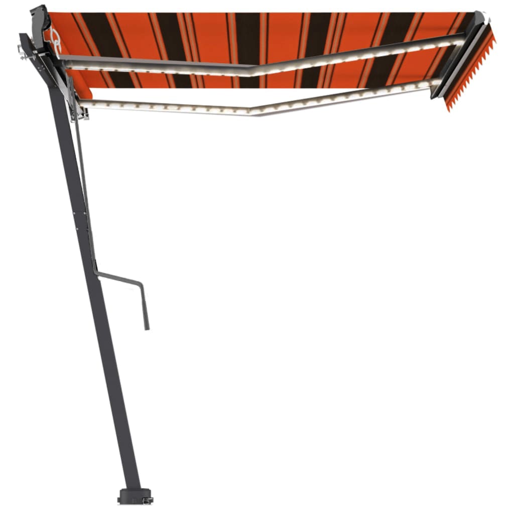 Volně stojící automatická markýza 300 x 250 cm oranžová/hnědá