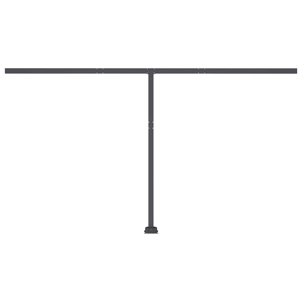Ručně zatahovací markýza s LED světlem 450 x 300 cm modrobílá