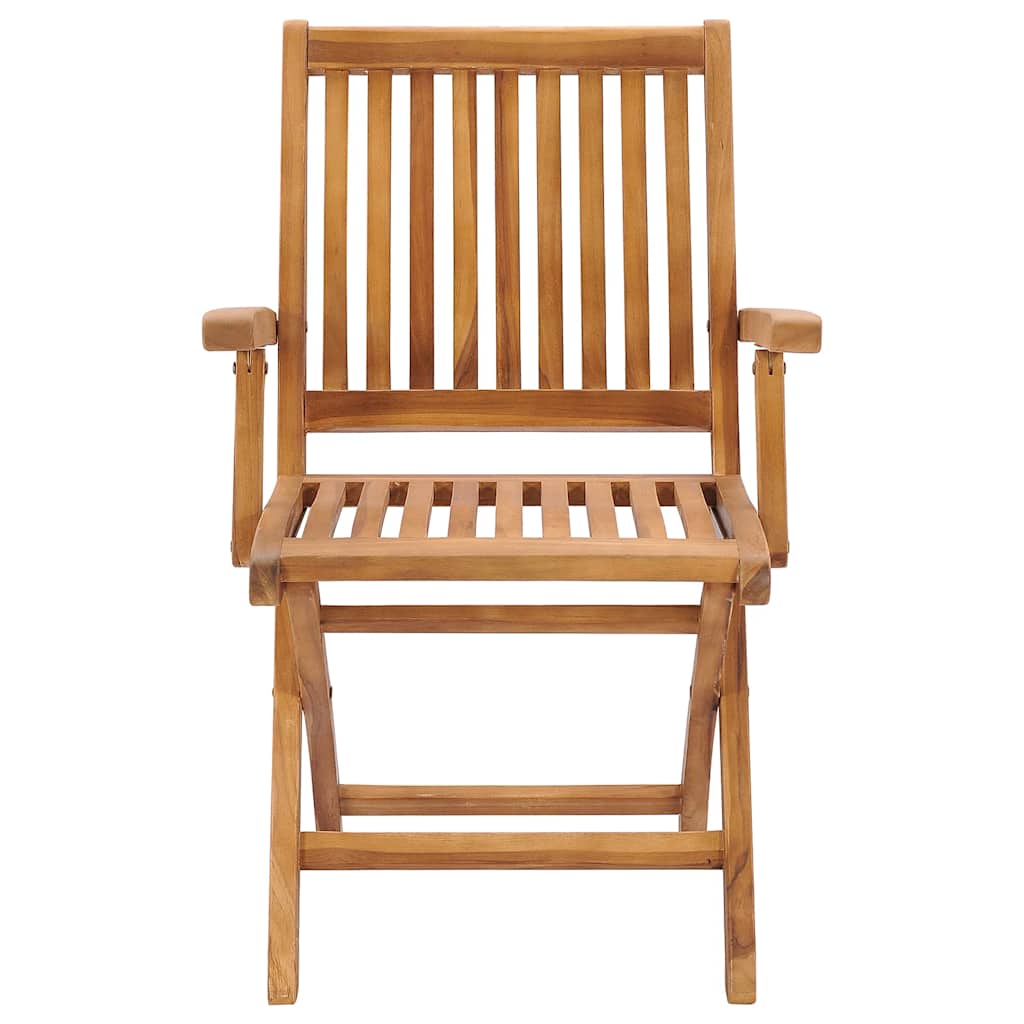 Skládací zahradní židle s poduškami 4 ks masivní teak