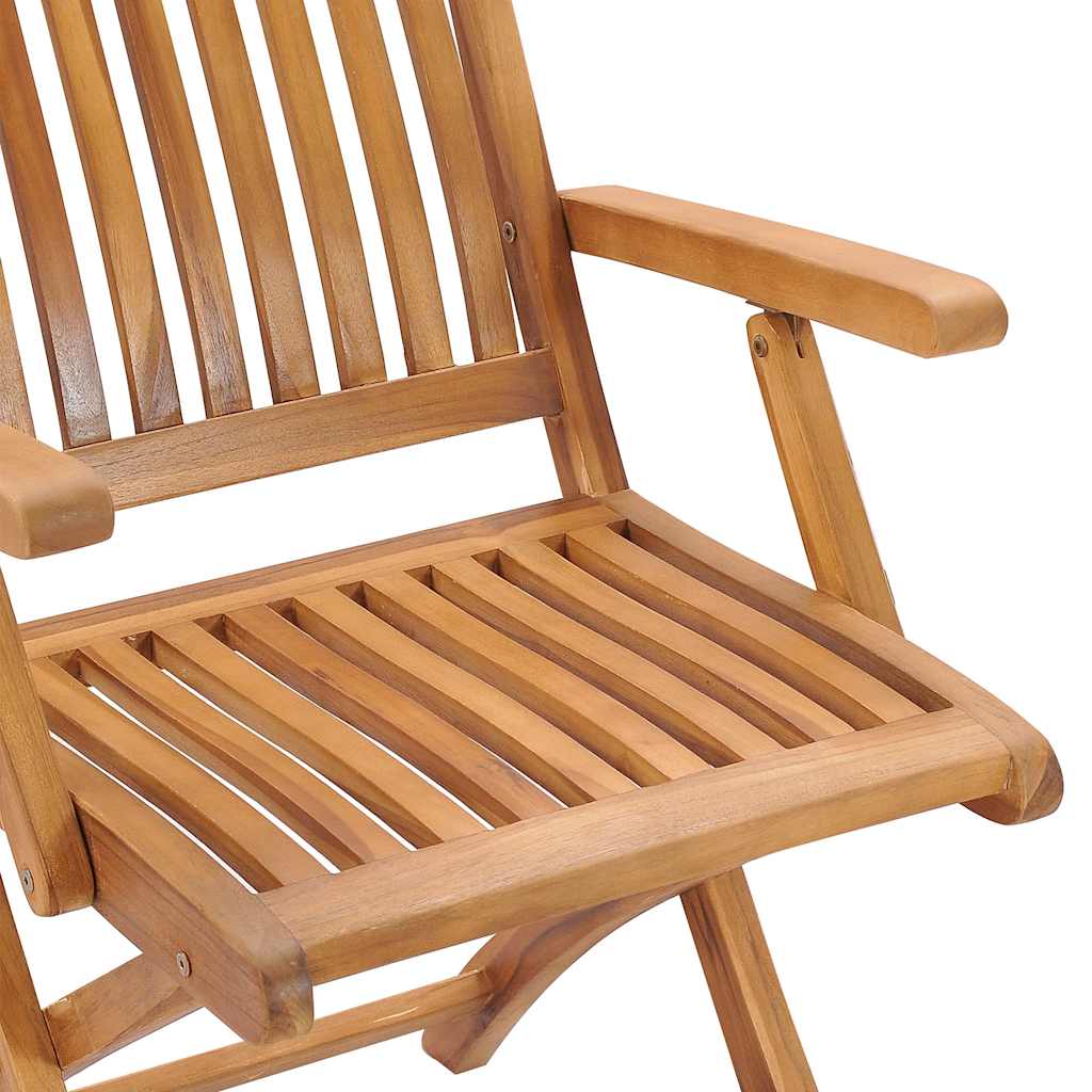Skládací zahradní židle s poduškami 4 ks masivní teak