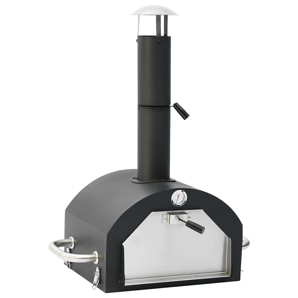 Venkovní pec na pizzu a gril 3 v 1 černá