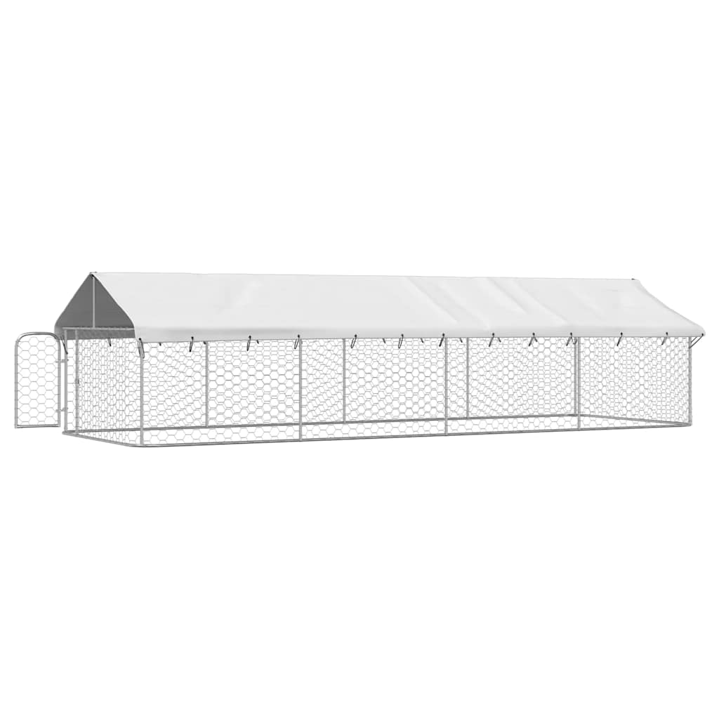 Venkovní psí kotec se střechou 600 x 200 x 150 cm