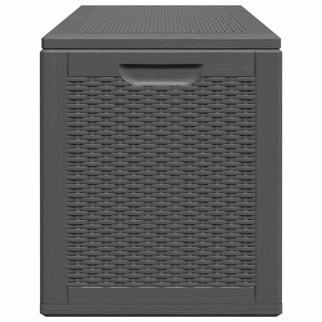 Zahradní úložný box 180 l černý PP ratan