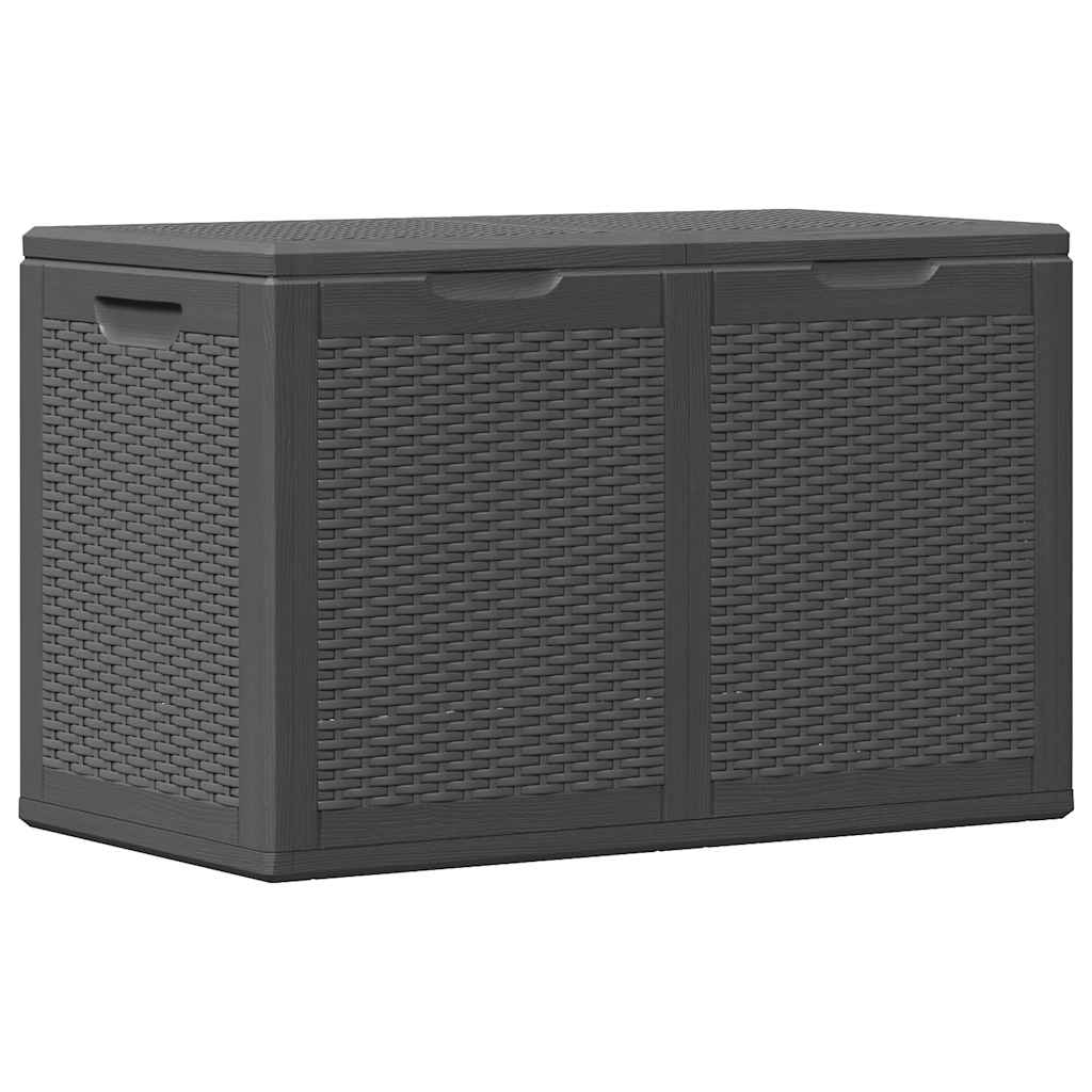 Zahradní úložný box 180 l černý PP ratan