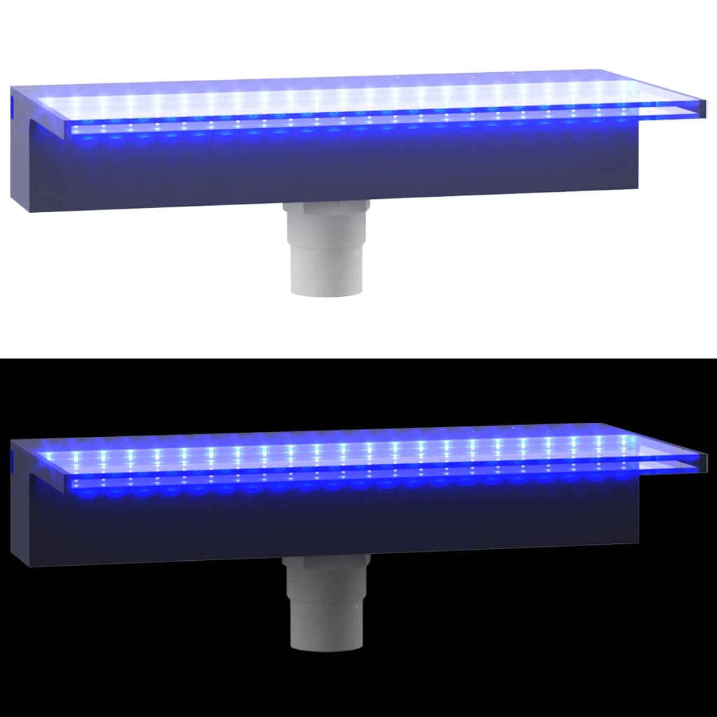 Přelivový vodopád s RGB LED osvětlením akryl 45 cm