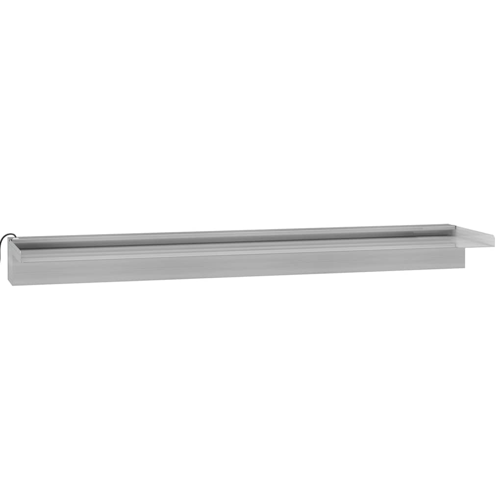 Přelivový vodopád s RGB LED osvětlením nerezová ocel 90 cm