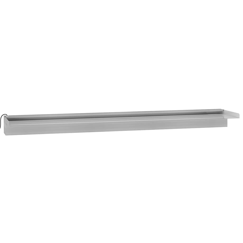 Přelivový vodopád s RGB LED osvětlením nerezová ocel 108 cm