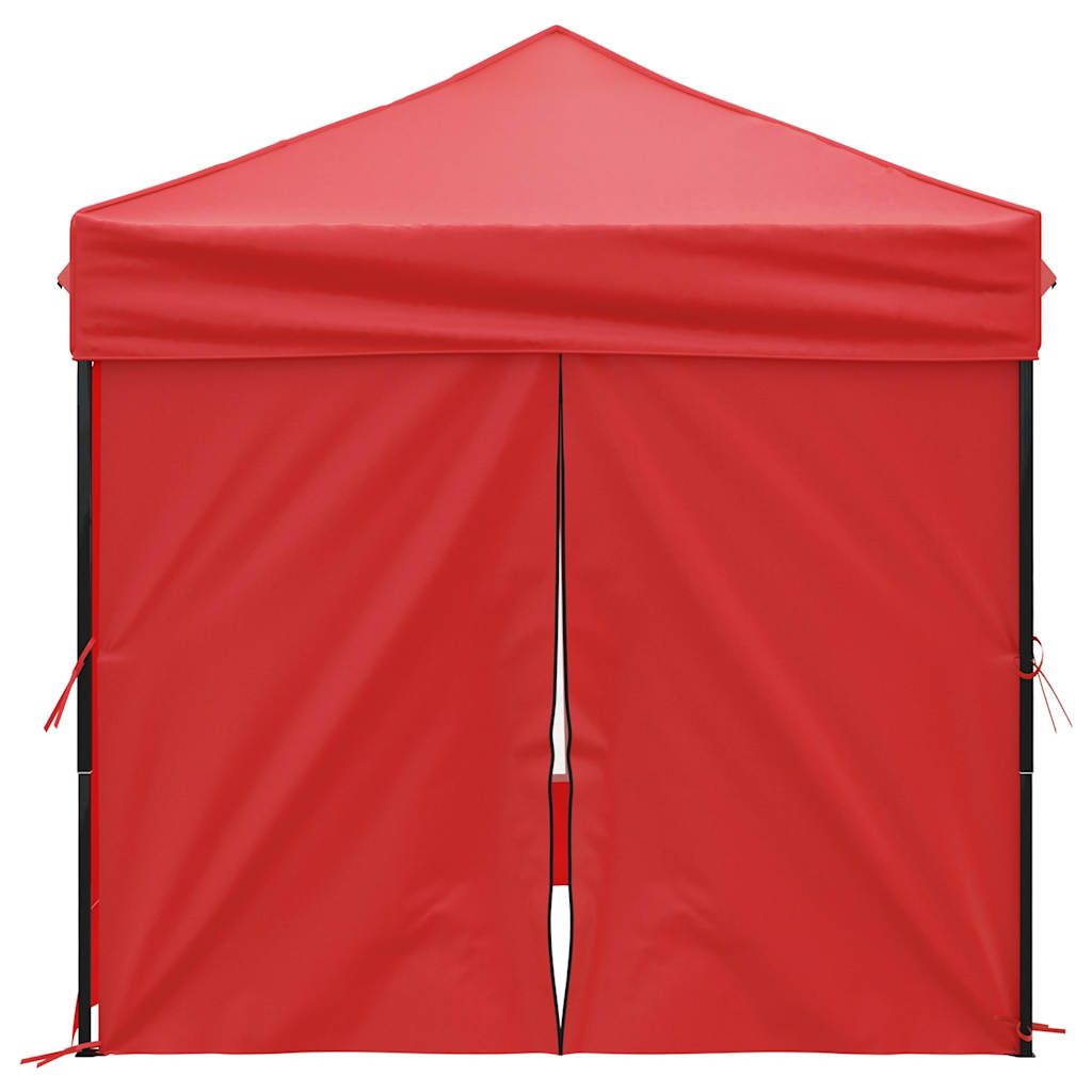 Skládací party stan s bočními stěnami červený 2 x 2 m