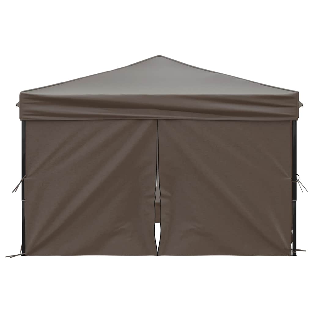 Skládací party stan s bočními stěnami taupe 3 x 3 m