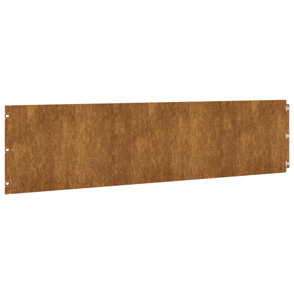 Travní lemy 10 ks 25 x 103 cm flexibilní cortenová ocel