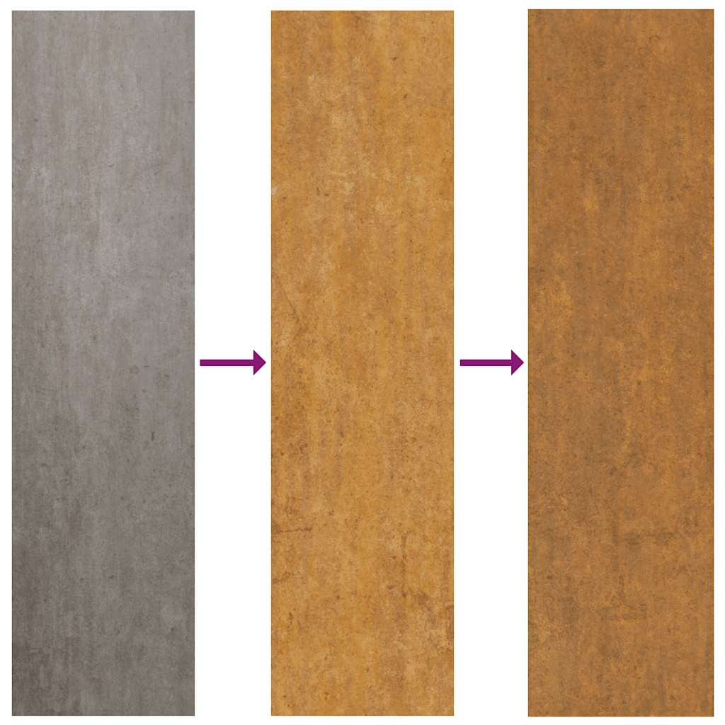 Zahradní branka 105 x 205 cm cortenová ocel design stromu
