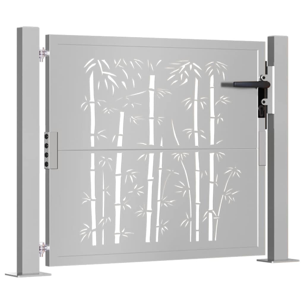 Zahradní branka 105 x 80 cm cortenová ocel Bambus
