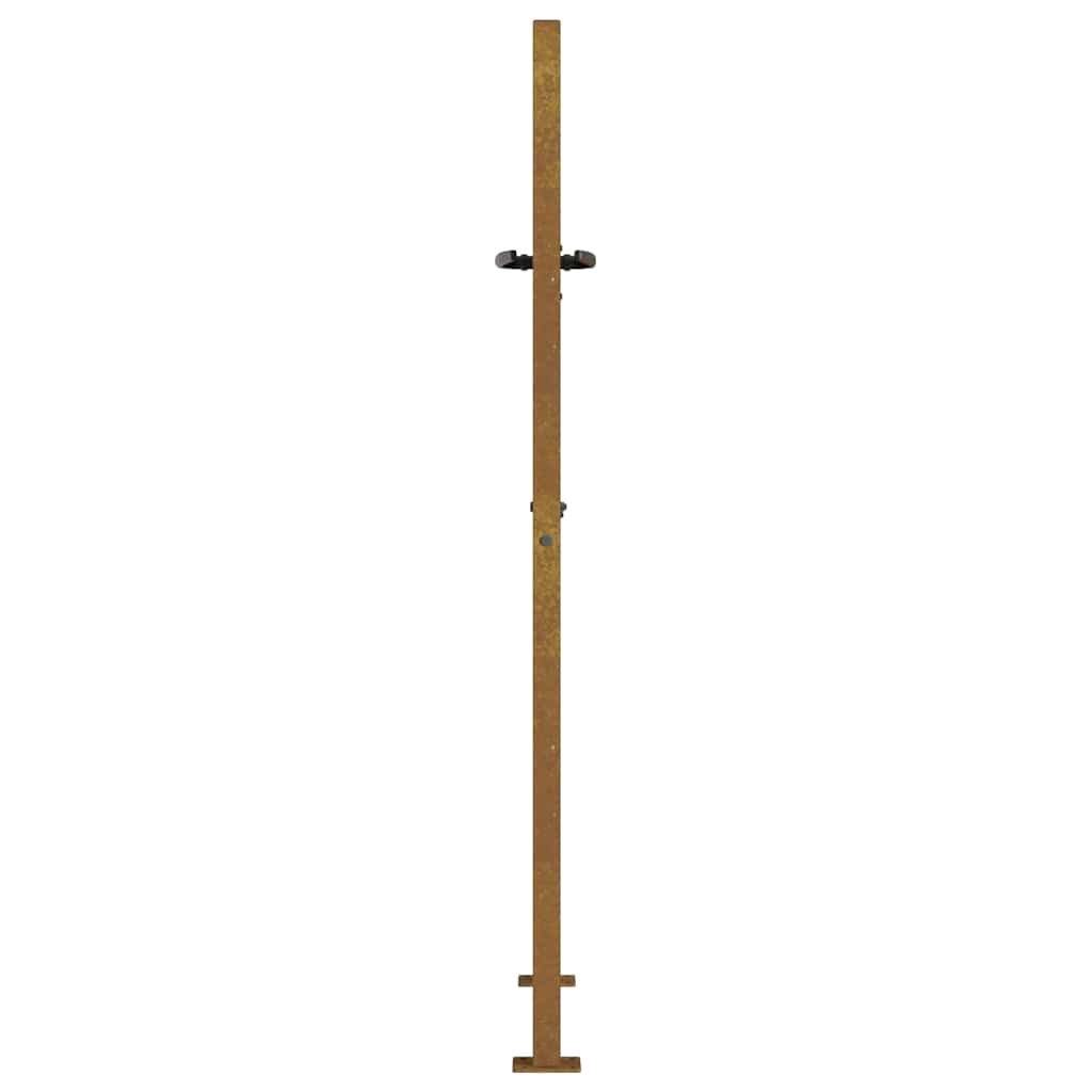 Zahradní branka 105 x 130 cm cortenová ocel Bambus