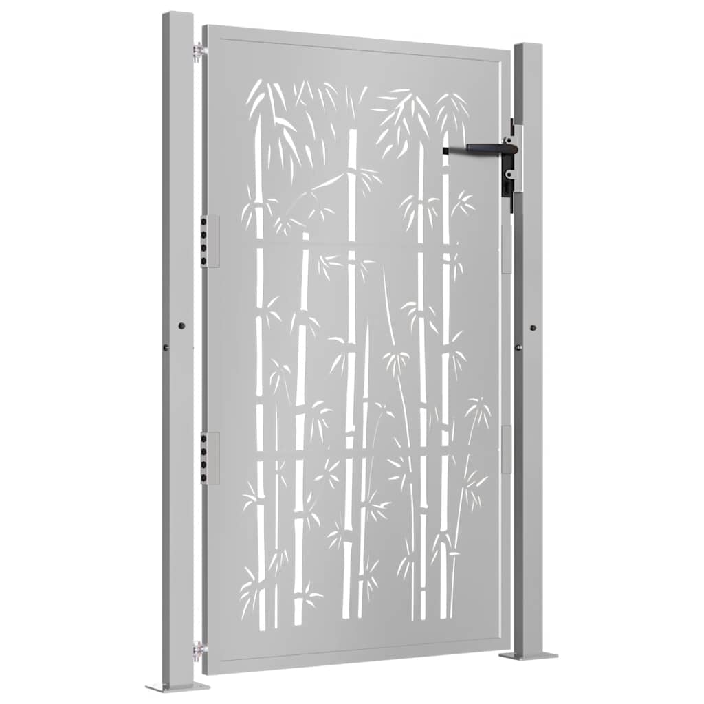 Zahradní branka 105 x 155 cm cortenová ocel Bambus