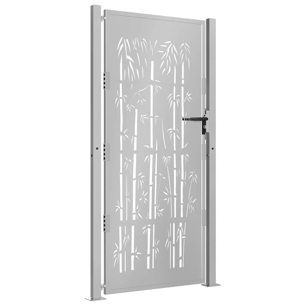 Zahradní branka 105 x 205 cm cortenová ocel Bambus