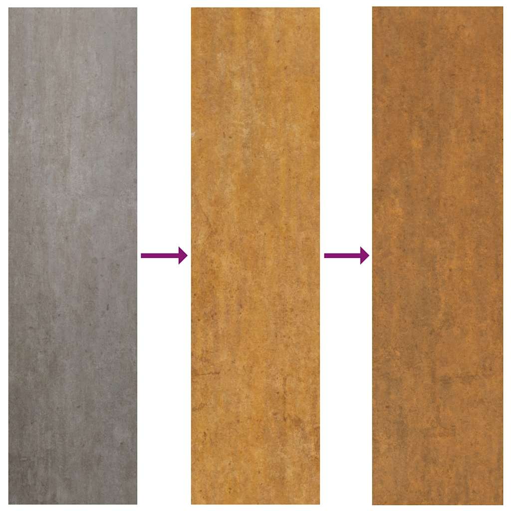 Zahradní branka 85 x 150 cm cortenová ocel Strom