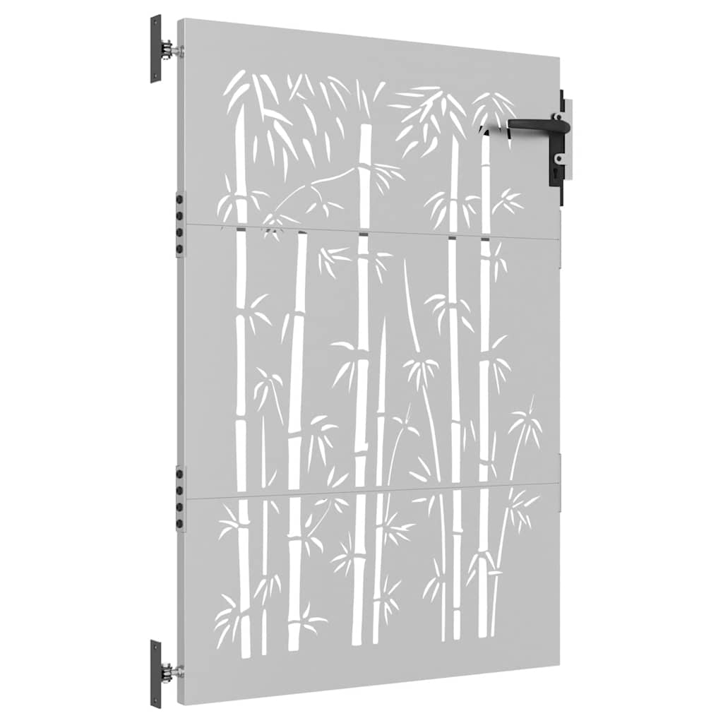 Zahradní branka 85 x 125 cm cortenová ocel Bambus