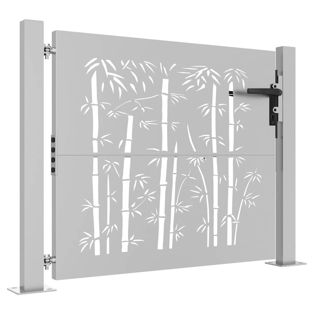 Zahradní branka 105 x 80 cm cortenová ocel Bambus