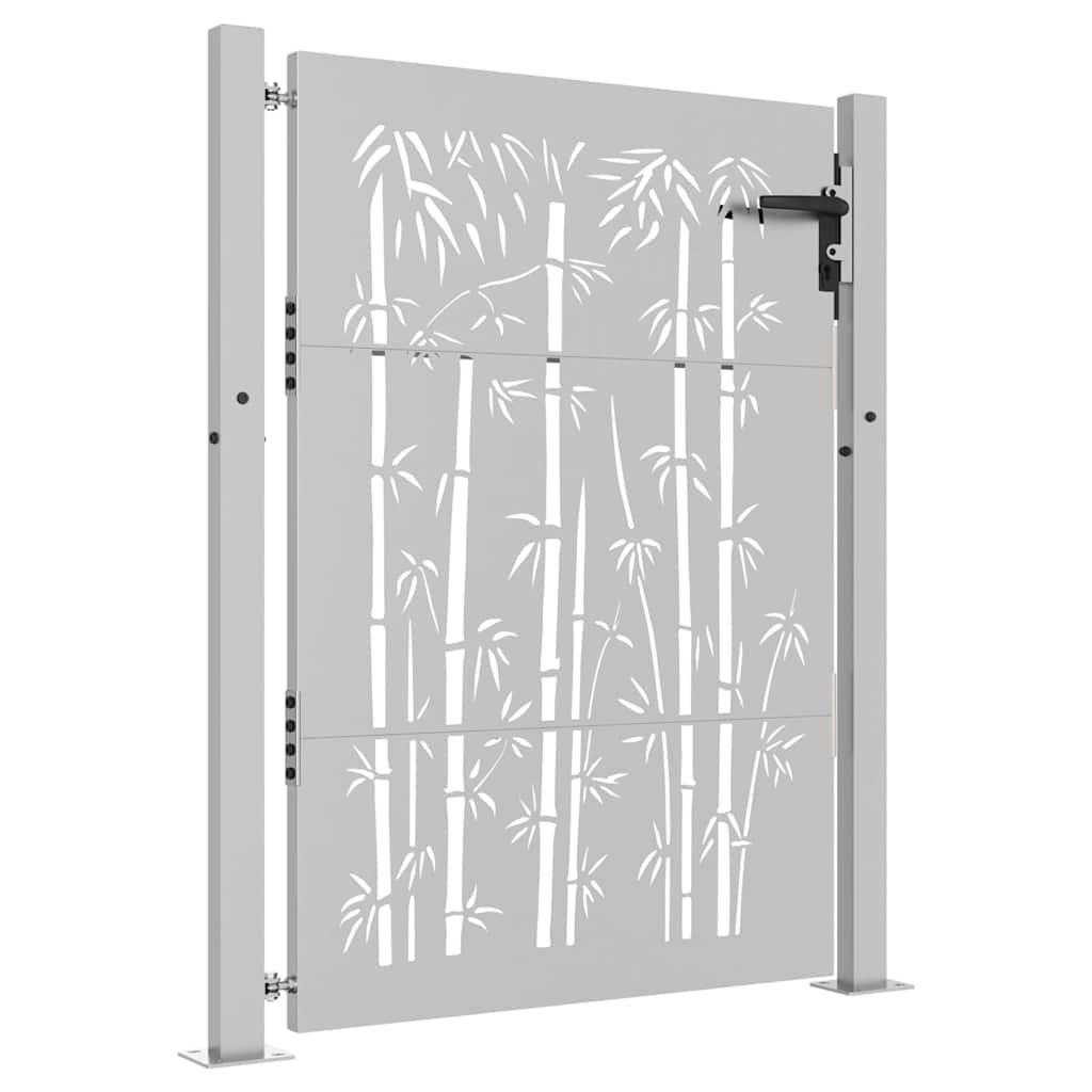 Zahradní branka 105 x 155 cm cortenová ocel Bambus