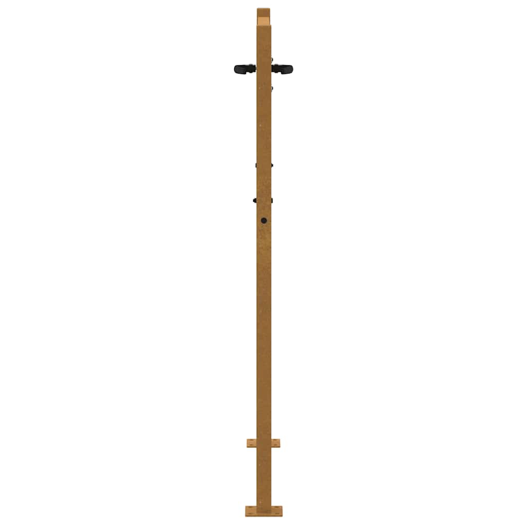 Zahradní branka 105 x 155 cm cortenová ocel Bambus