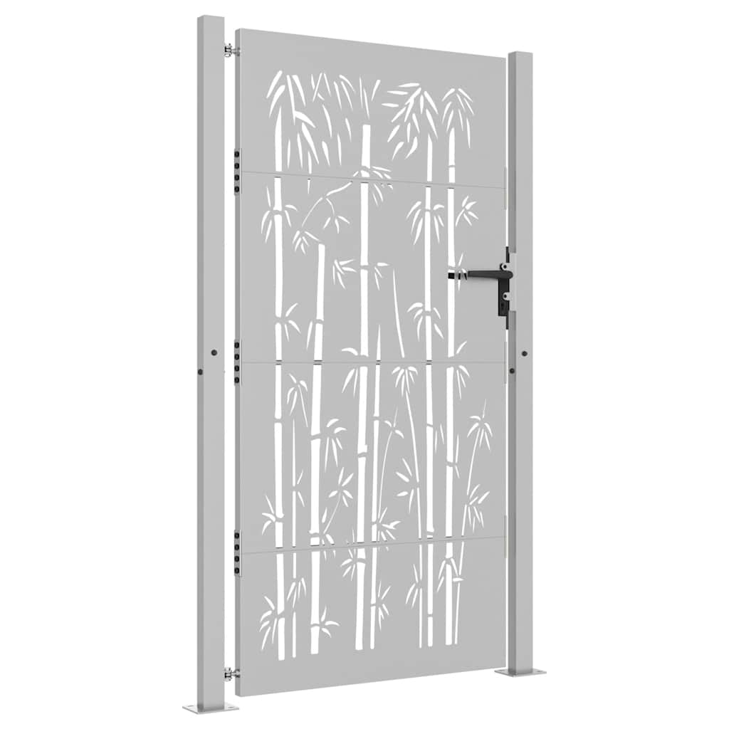 Zahradní branka 105 x 205 cm cortenová ocel Bambus