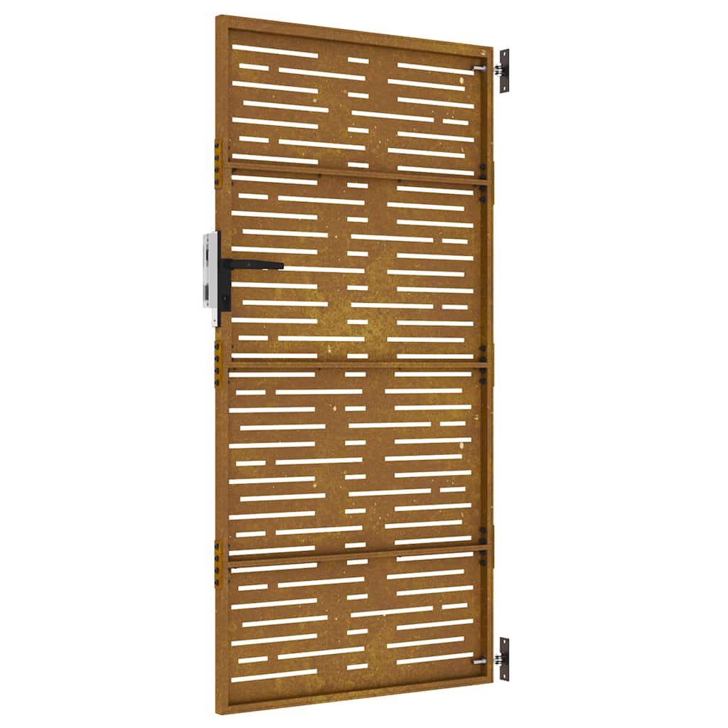 Zahradní branka 85 x 175 cm cortenová ocel Pruhy